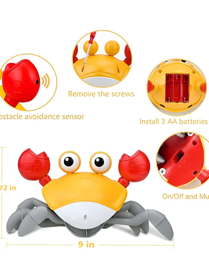 Musical Electric Crawling Crab Toys