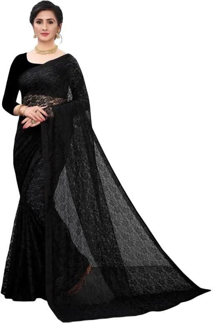 Women's Most Trendy Saree With Unstitch Blouse Piece