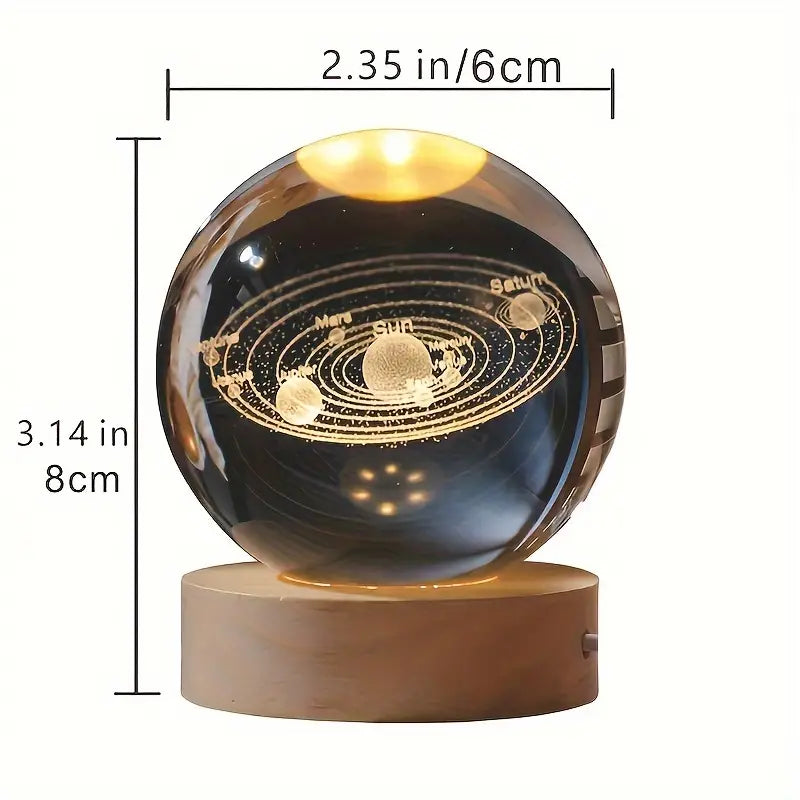 3D Solar System Crystal Ball